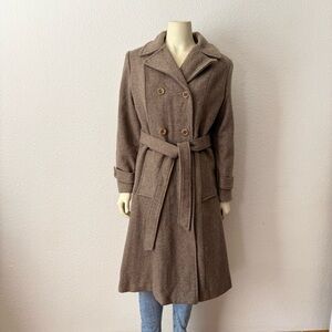 Jeffrey John Double-Breasted Wool Blend Coat